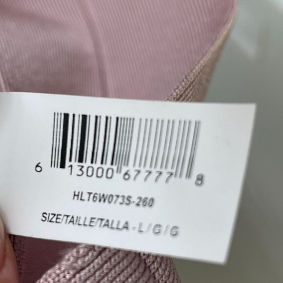 Herve Leger Womens Large Off Shoulder Bandage Dress Blush Pink Cocktail Party - Picture 6 of 12